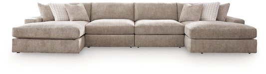 Nexora-Court 4-Piece Double Chaise Sectional