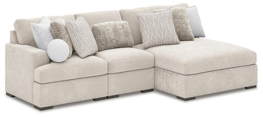 Cuddle Plush 3-Piece Sectional with Chaise