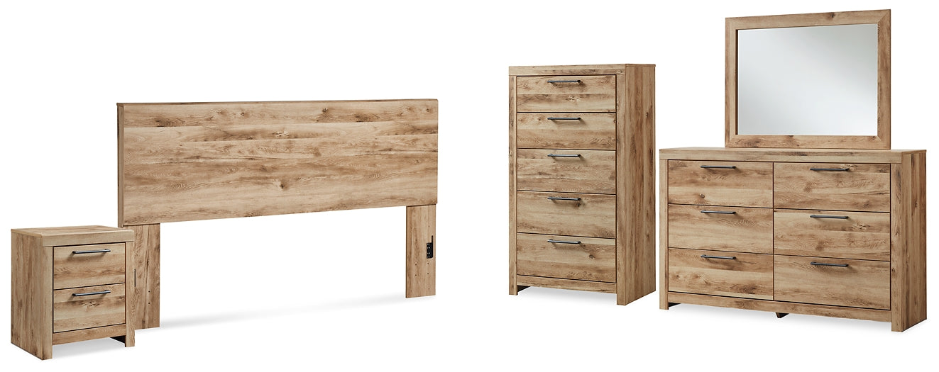 Hyanna King Panel Headboard, Dresser, Mirror, Chest and Nightstand