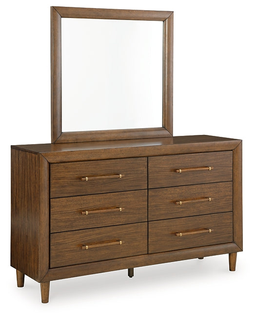 Lyncott King Upholstered Bed, Dresser, Mirror, Chest and Nightstand