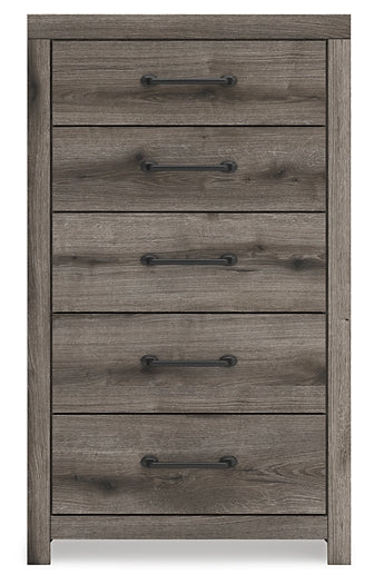 Graystorm Queen Panel Bed, Dresser, Mirror, Chest and Nightstand