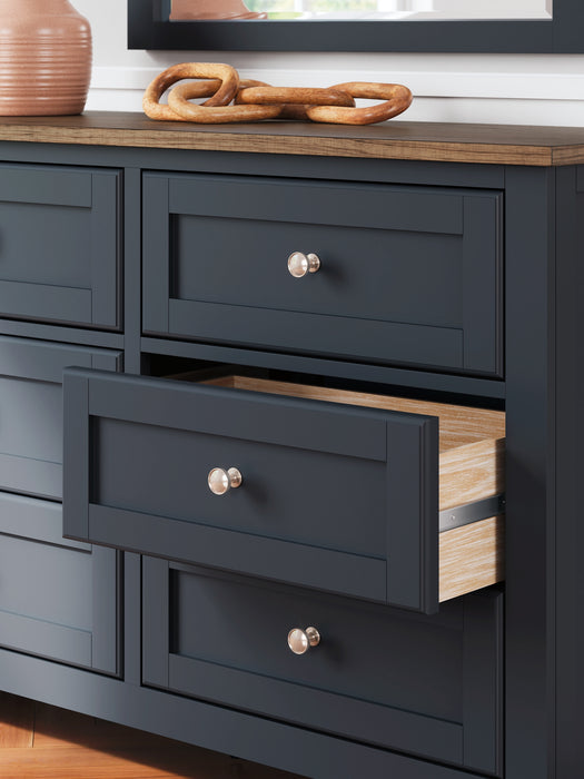 Landocken Twin Panel Bed, Dresser, Mirror, Chest and Nightstand