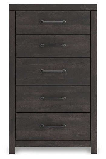 Hollivern Twin Panel Bed with Storage, Dresser, Mirror, Chest and Nightstand