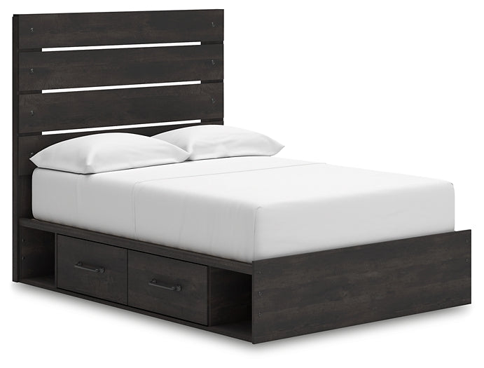Hollivern Full Panel Bed with Storage, Dresser, Mirror, Chest and Nightstand