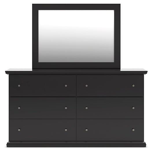 Maribel Twin Panel Bed, Dresser and Mirror