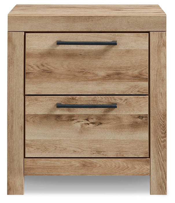 Hyanna Twin Panel Bed with 1 Side Storage, Dresser, Mirror, Chest and Nightstand