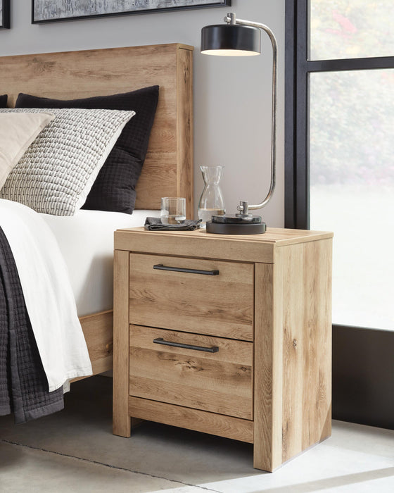 Hyanna Full Panel Bed with 2 Side Storage, Dresser, Mirror, Chest and Nightstand