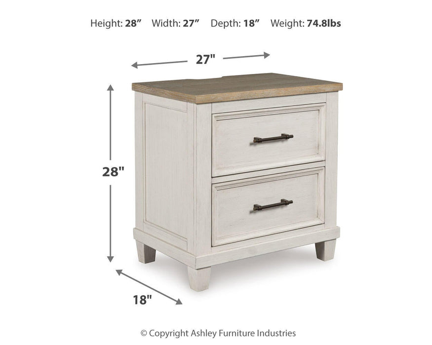 Shaybrock California King Panel Bed, Dresser, Mirror, Chest and Nightstand