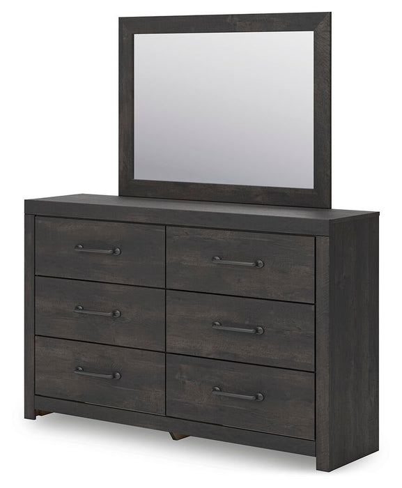 Hollivern Full Panel Bed, Dresser, Mirror, Chest and Nightstand