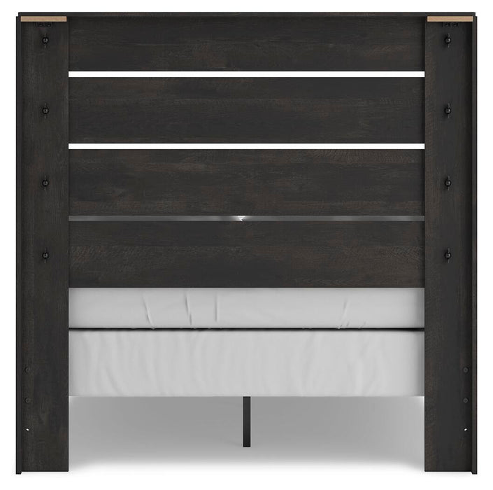 Hollivern Full Panel Bed, Dresser, Mirror, Chest and Nightstand