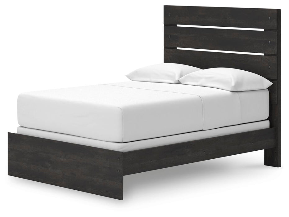 Hollivern Full Panel Bed, Dresser, Mirror, Chest and Nightstand