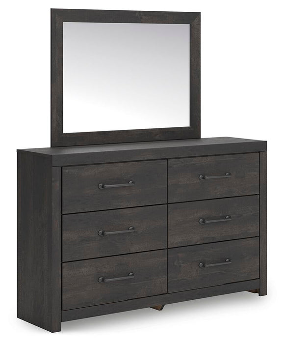 Hollivern Full Panel Storage Bed, Dresser, Mirror, Chest and Nightstand