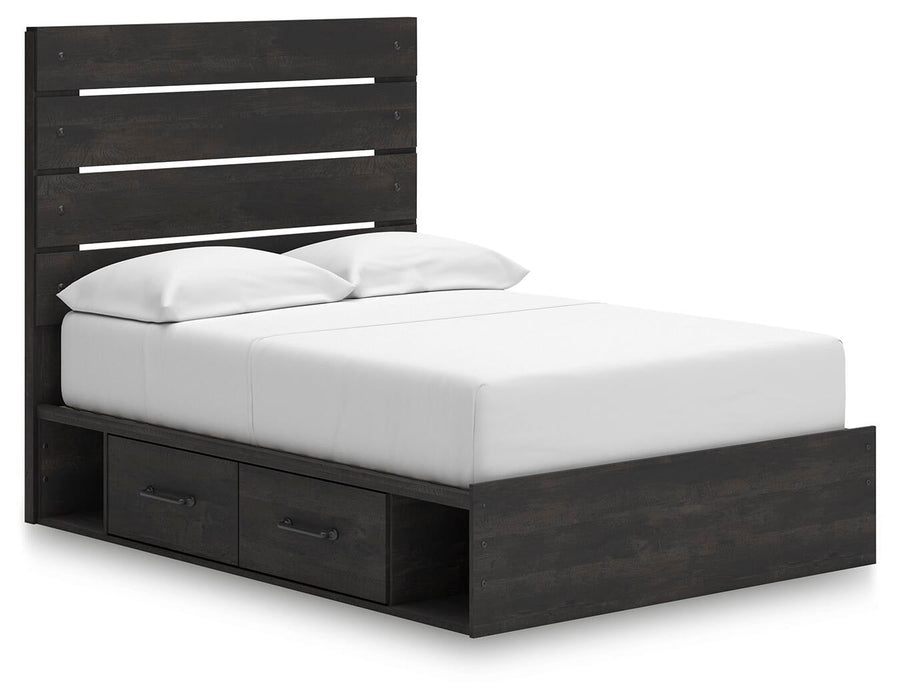 Hollivern Full Panel Storage Bed, Dresser, Mirror, Chest and Nightstand