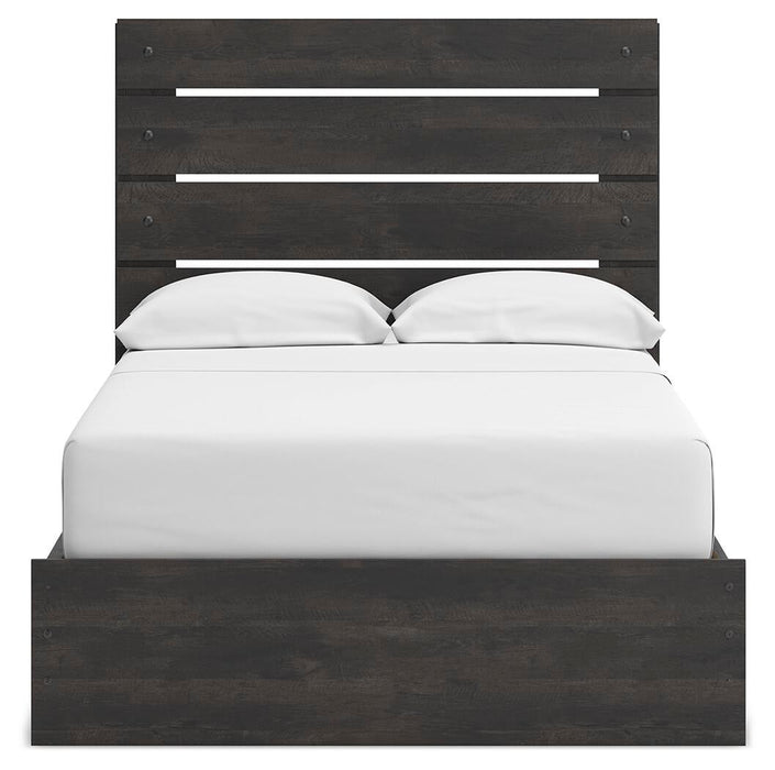 Hollivern Full Panel Storage Bed, Dresser, Mirror, Chest and Nightstand