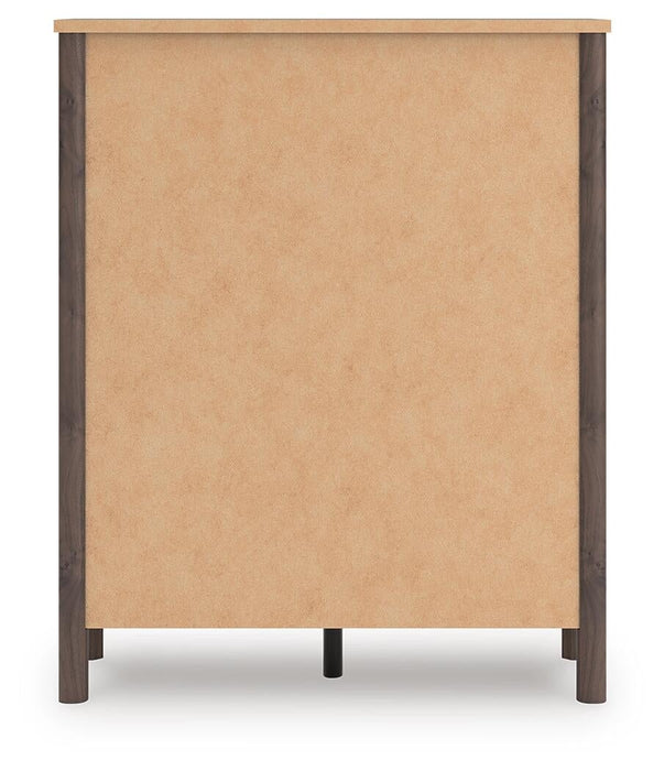 Pamytta Queen Upholstered Panel Platform Bed, Dresser, Mirror, Chest and Nightstand