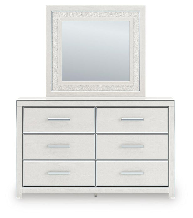 Zuraleus King Upholstered Panel Bed, Dresser, Mirror, Chest and Nightstand