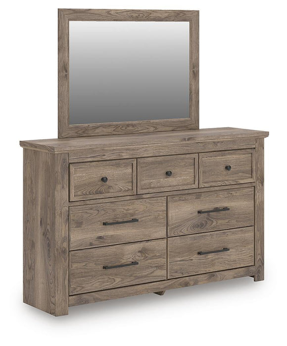 Keithland Queen Panel Bed with Mirrored Dresser and Nightstand