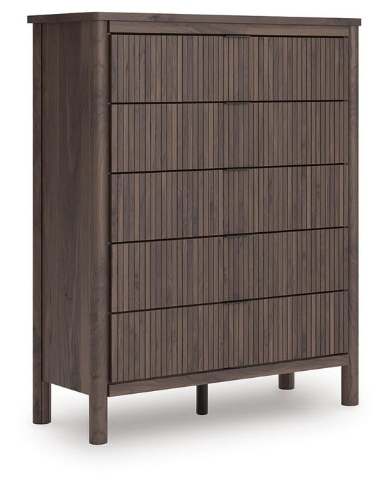 Pamytta Queen Panel Bed, Dresser, Mirror, Chest and Nightstand