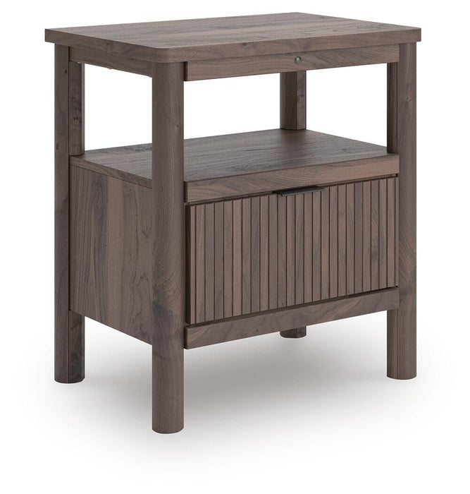 Pamytta King Panel Bed, Dresser, Mirror, Chest and Nightstand