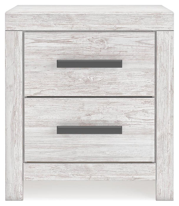 Cayboni Full Panel Bed with Mirrored Dresser