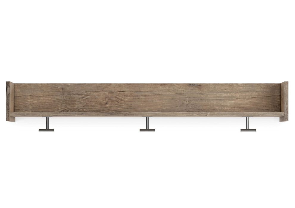 Oliah Wall Mounted Coat Rack w/Shelf