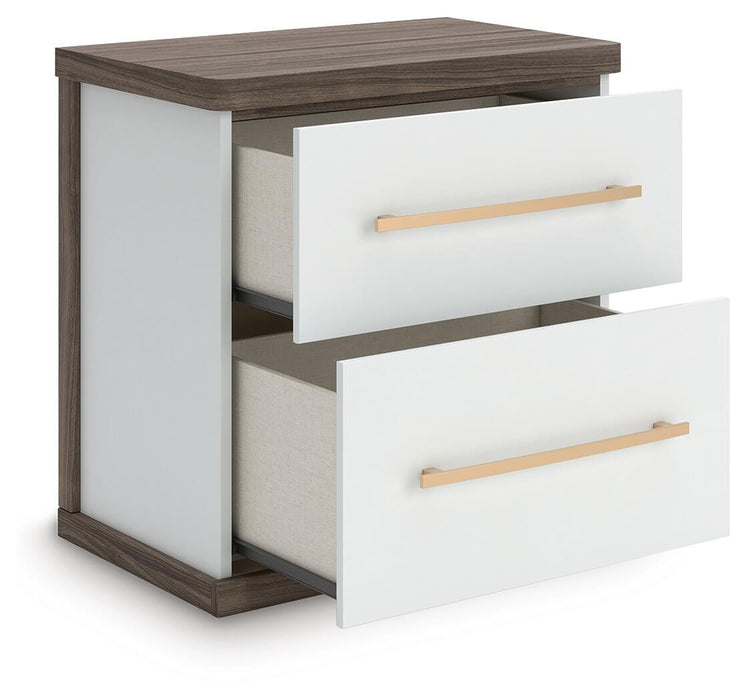 Kendanport Two Drawer Night Stand