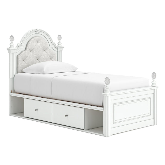 Kozlani Twin Upholstered Panel Bed with Storage