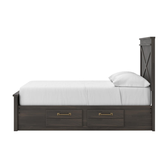 Vonitta Bay Full Panel Bed with 2 Sided Storage