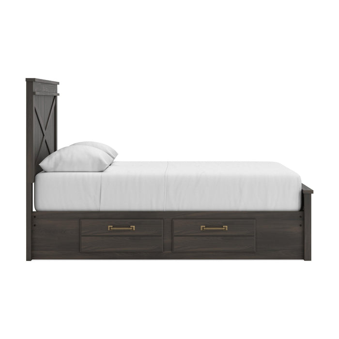 Vonitta Bay Queen Panel Bed with 2 Sided Storage