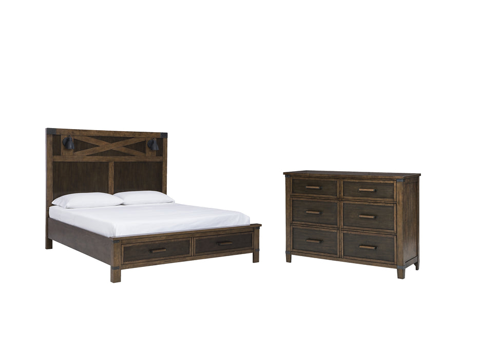 Wyattfield King Panel Bed with Dresser