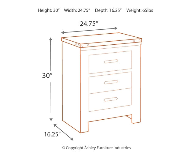 Trinell Two Drawer Night Stand